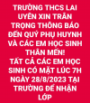 THÔNG BÁO NGÀY TỰU TRƯỜNG